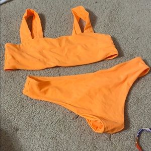 Orange bathing suit